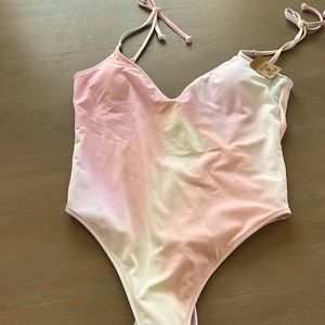 PINK bathing suit.
